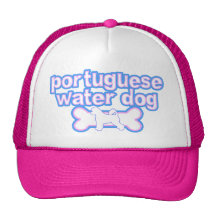Pink & Blue Portuguese Water Dog Hat