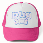 Pink & Blue Pug Hat