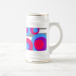 pink blue purple dots Gray Stripes Mug