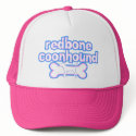 Pink & Blue Redbone Coonhound Hat