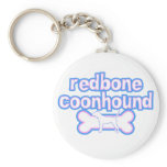 Pink &amp; Blue Redbone Coonhound Keychain