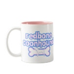 Pink & Blue Redbone Coonhound Mug