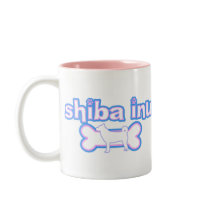 Pink & Blue Shiba Inu Mug