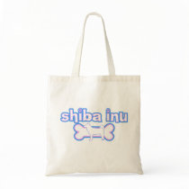 Pink & Blue Shiba Inu Tote Bag
