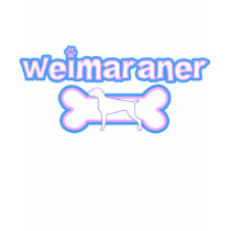 Pink & Blue Weimaraner T-Shirt by MenagerieMayhem Pink & Blue Weimaraner T-Shirt