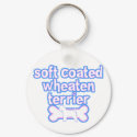 Pink & Blue Wheaten Terrier Keychain by MenagerieMayhem Pink & Blue Wheaten Terrier Keychain