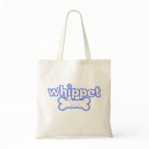 Pink & Blue Whippet Tote Bag