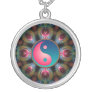 Pink Blue Yin Yang Fractal Energy Necklace