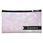 Pink bokeh cosmetics bag makeup bags