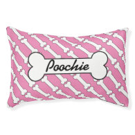 Pink bones personalized dog bed small dog bed