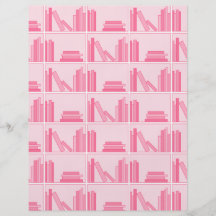 Pink Books on Shelf. Flyer