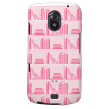 Pink Books on Shelf. Samsung Galaxy Nexus Covers