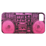 Pink boombox iPhone 5 cover