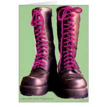 Pink Boots Greeting Card
