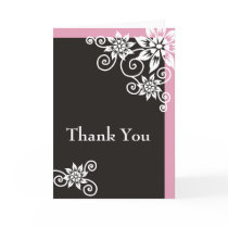 Pink Border : : Designer Thank You Cards