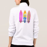 Pink Born To Surf Printed Jackets