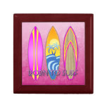 Pink Born To Surf Trinket Box