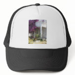 Pink Bougainvillea growing outside a house, GREECE Mesh Hats