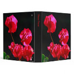 Pink bougainvilleas vinyl binder