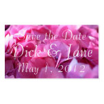 pink bounty, Save the Date Business Cards