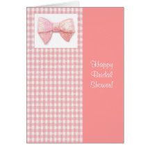 Pink Bow Bridal Shower Card