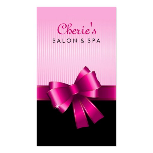 Pink Bow Business Card