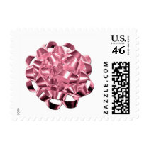 Pink Bow Holiday Mail Gift postage by TDSwhite Pink Bow Holiday Mail Gift postage