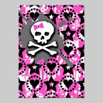Pink Bow Skull posters