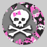 Pink Bow Skull Stickers stickers