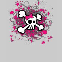 Pink Bow Skull t-shirts