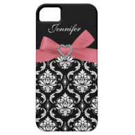 Damask Pink Bow iPhone Case iPhone 5 Case