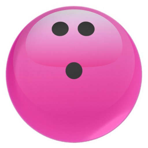 Pink Bowling Ball Plates | Zazzle
