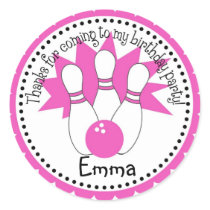 Pink Bowling Ball Stickers
