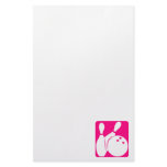 Pink Bowling Stationery Paper