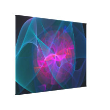 pink-bows colourful digital wallpaper abstract stretched canvas print