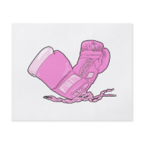 pink boxing gloves vector full color flyer