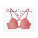 Pink Bra Donor Thank-You Postcards by pinuchkin Pink Bra Donor Thank-You Postcards