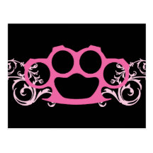 Pink Brass Knuckles Postcard