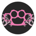 Pink Brass Knuckles stickers
