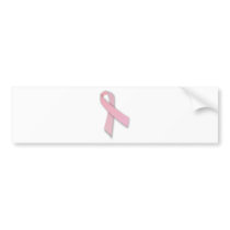 Pink Breast Cancer Awareness Ribbon Bumper Sticker