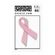 Pink Breast Cancer Awareness Ribbon Stamps
