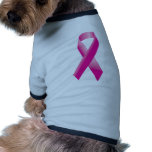 PINK BREAST CANCER SUPPORT RIBBON CAUSES WOMEN DOG SHIRT