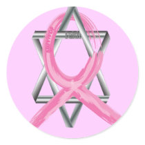 Pink Breast Cancer Survivor Ribbon stickers