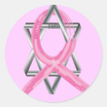 Pink Breast Cancer Survivor Ribbon Stickers