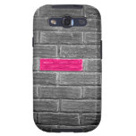 Pink Brick In A Black & White Wall Samsung Galaxy S3 Cases