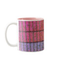 pink brick pattern mugs