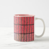 pink brick pattern mugs
