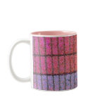 pink brick pattern mugs