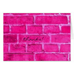 pink brick thank you cards