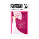 Pink Bridal Shower Invitation Stamp stamp
